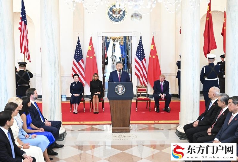 习近平出席美国总统特朗普在白宫举行的欢迎仪式(图9) 习近平出席美国总统特朗普在白宫举行的欢迎仪式(图9)