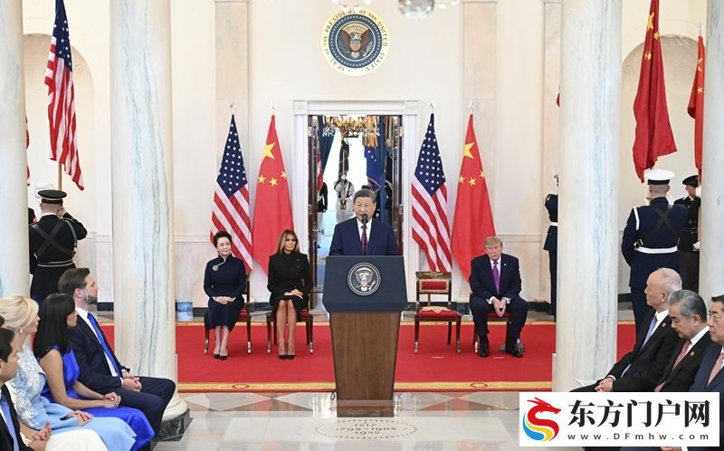 习近平出席美国总统特朗普在白宫举行的欢迎仪式(图10) 习近平出席美国总统特朗普在白宫举行的欢迎仪式(图10)