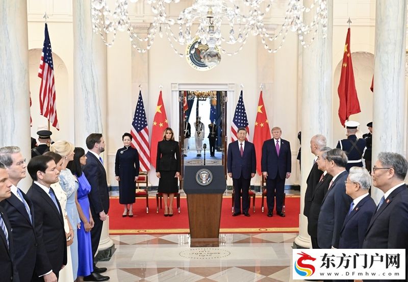 习近平出席美国总统特朗普在白宫举行的欢迎仪式(图5) 习近平出席美国总统特朗普在白宫举行的欢迎仪式(图5)