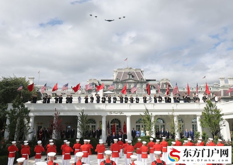 习近平出席美国总统特朗普在白宫举行的欢迎仪式(图18) 习近平出席美国总统特朗普在白宫举行的欢迎仪式(图18)