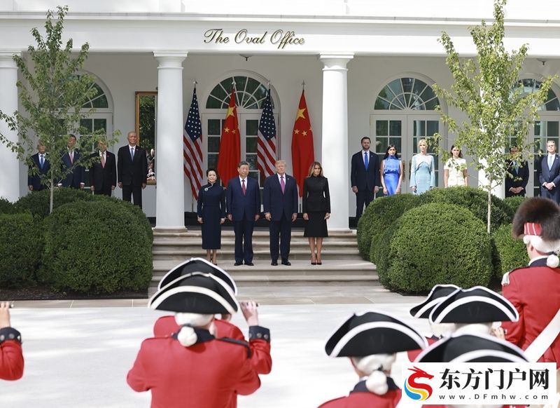 习近平出席美国总统特朗普在白宫举行的欢迎仪式(图16) 习近平出席美国总统特朗普在白宫举行的欢迎仪式(图16)