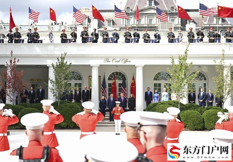 习近平出席美国总统特朗普在白宫举行的欢迎仪式(图19) 习近平出席美国总统特朗普在白宫举行的欢迎仪式(图19)