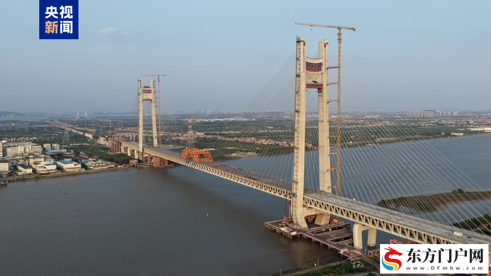 深江铁路洪奇沥水道公铁大桥顺利合龙(图1) 深江铁路洪奇沥水道公铁大桥顺利合龙(图1)